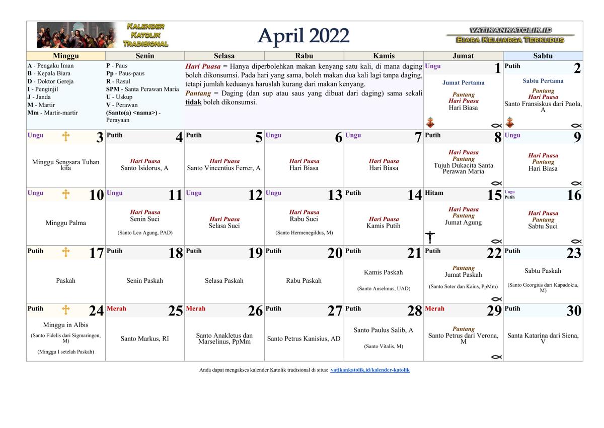 Bulan April 2022