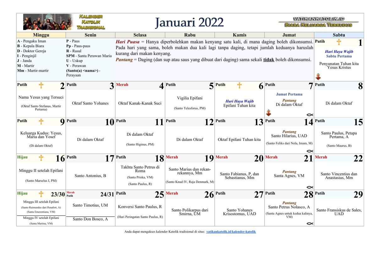 Bulan Januari 2022