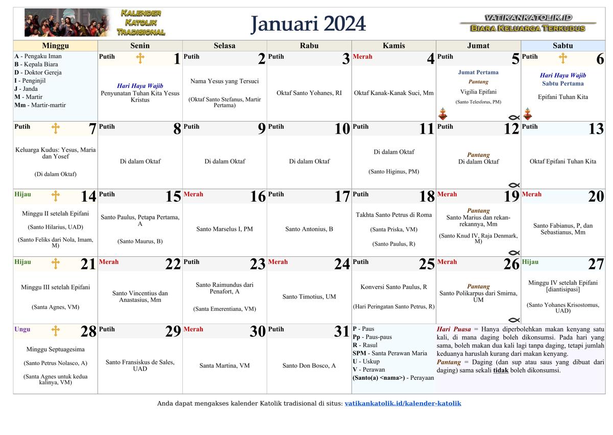 Bulan Januari 2024