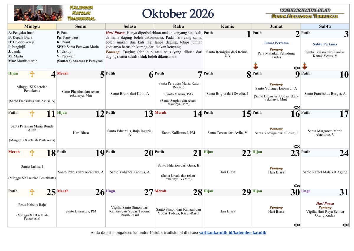Bulan Oktober 2026
